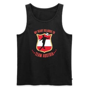 Fußball-Team Österreich - Männer Premium Bio Tank Top - Schwarz - Vorne - AI Model Male 178 light (178cm)