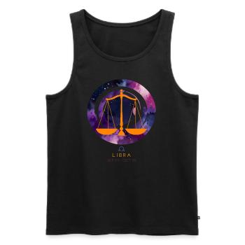 Libra Zodiac Sign - Impressive Zodiac Sign - Men's Premium Organic Tank Top - black - Front - Michal (187cm)