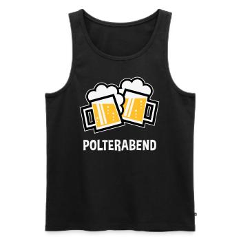 Polterabend (JGA Bier Bayrische Bierkrüge / 3C) - Männer Premium Bio Tank Top - Schwarz - Vorne - Michal (187cm)