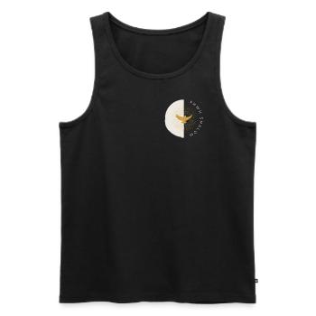 Gottesnamen: YHWH Shalom, Gott des Friedens - Männer Premium Bio Tank Top - Schwarz - Vorne - Michal (187cm)