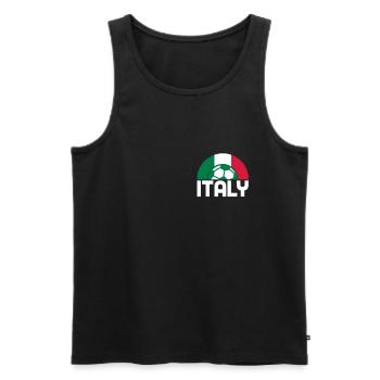 italy - Men's Premium Organic Tank Top - black - Front - Michal (187cm)