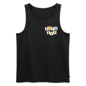 Tofu-Typ - Männer Premium Bio Tank Top - Schwarz - Vorne - AI Model Male 178 light (178cm)