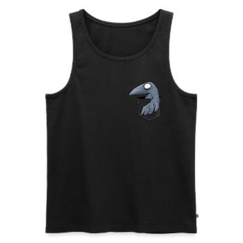 schwarzer Grufti Rabe Viking Krähe in der Tasche - Männer Premium Bio Tank Top - Schwarz - Vorne - AI Model Male 178 light (178cm)