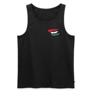 Hungary Style Stripes - Men's Premium Organic Tank Top - black - Front - AI Model Male 178 light (178cm)