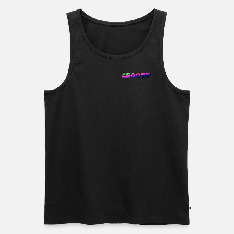 GROOVY - Männer Premium Bio Tank Top - Schwarz