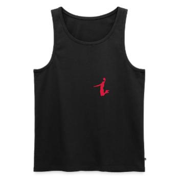 basketball player dunk - Men's Premium Organic Tank Top - black - Front - AI Model Male 178 light (178cm)