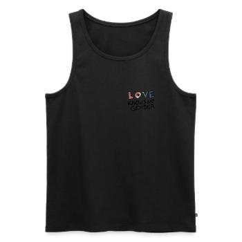no gender - Männer Premium Bio Tank Top - Schwarz - Vorne - AI Model Male 178 light (178cm)
