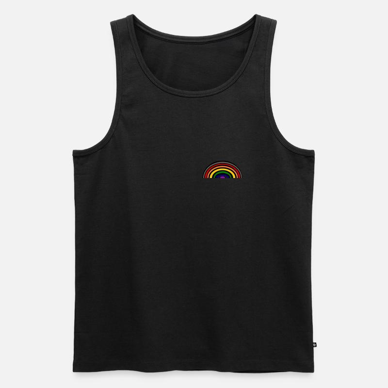 Rainbowstyle No.1 - Männer Premium Bio Tank Top - Schwarz