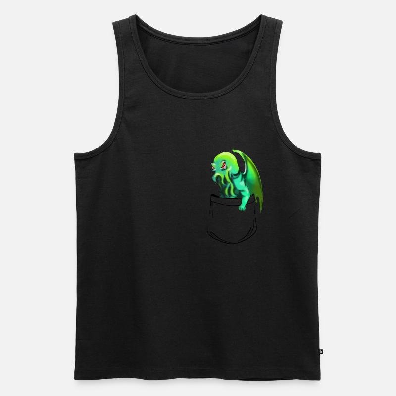 Tasche cthulhu - Männer Premium Bio Tank Top - Schwarz