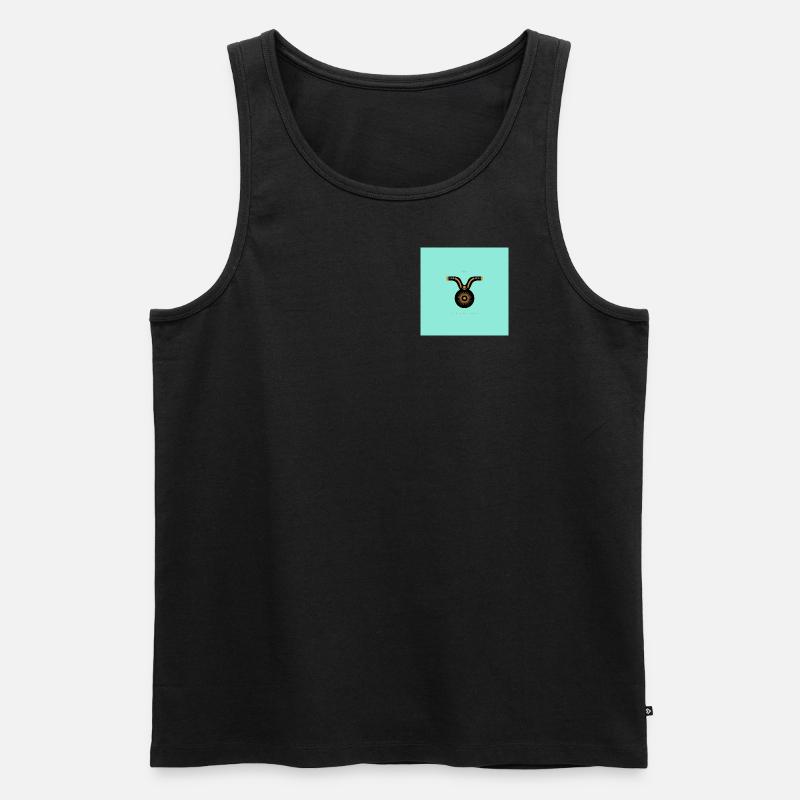 STERNZEICHEN Stier -blue- - Männer Premium Bio Tank Top - Schwarz