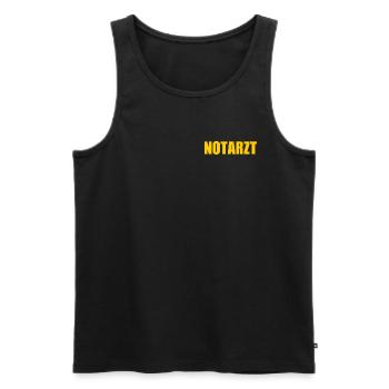 Notarzt - Männer Premium Bio Tank Top - Schwarz - Vorne - Michal (187cm)