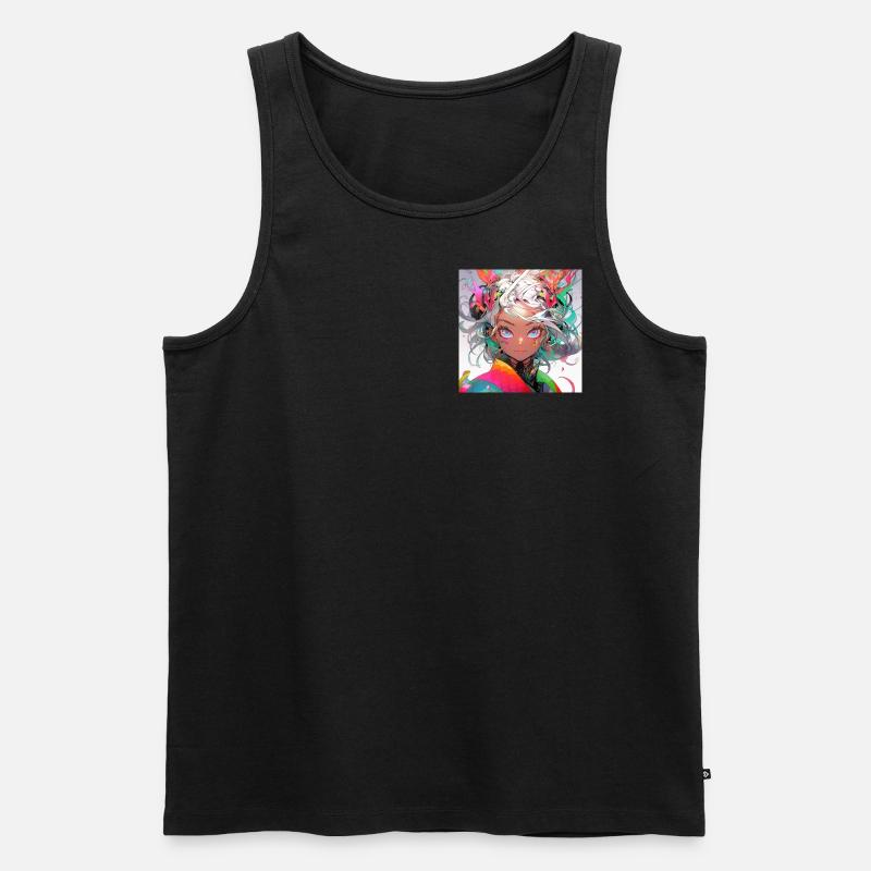 Epic Face - Männer Premium Bio Tank Top - Schwarz
