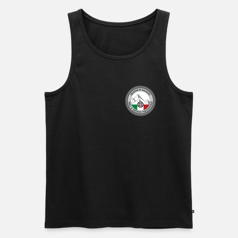 TSN-SALUZZO – Frontlogo - Männer Premium Bio Tank Top - Schwarz