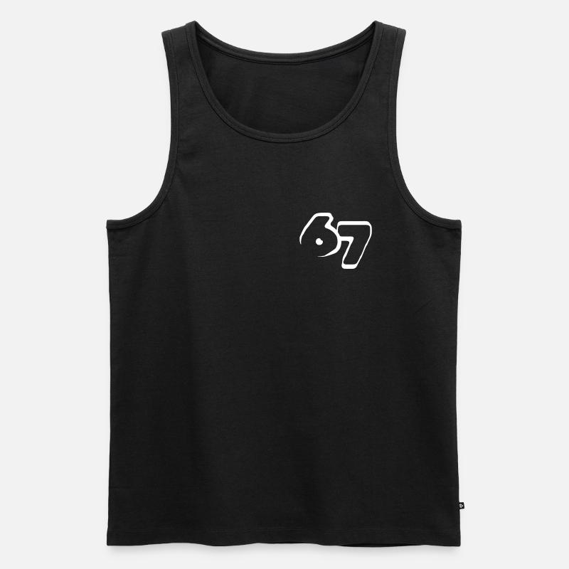67 « six sept » tirés - Débardeur bio Premium Homme - noir