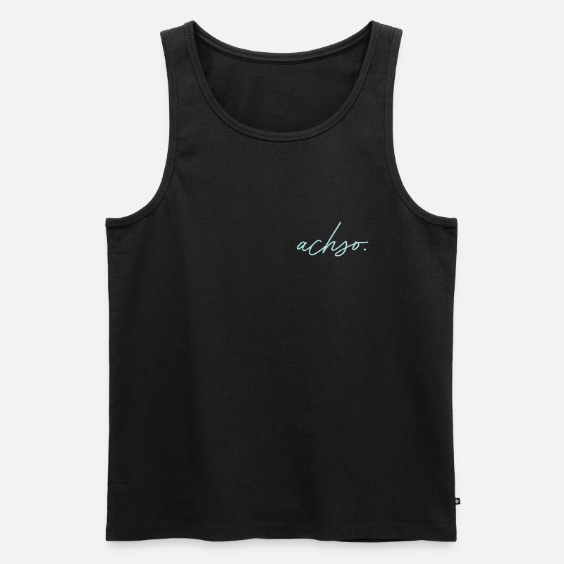 achso. Bluewave - Männer Premium Bio Tank Top - Schwarz