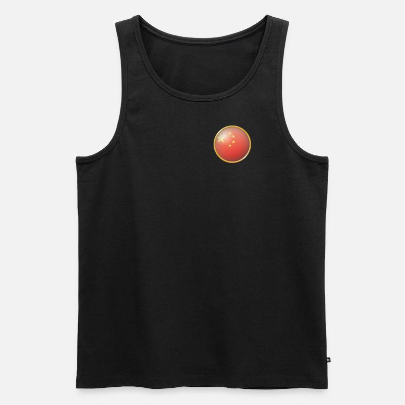 China Emblem - Männer Premium Bio Tank Top - Schwarz