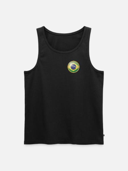 Brasilien Emblem - Männer Premium Bio Tank Top - Schwarz
