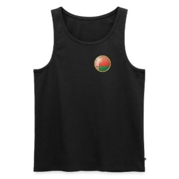Belarus Emblem - Männer Premium Bio Tank Top - Schwarz - Vorne - AI Model Male 178 light (178cm)