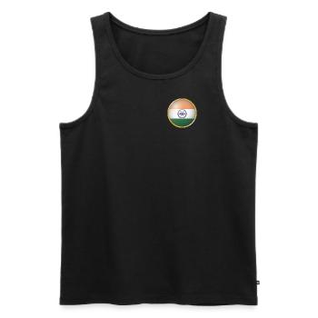 Indien Emblem - Männer Premium Bio Tank Top - Schwarz - Vorne - AI Model Male 178 light (178cm)