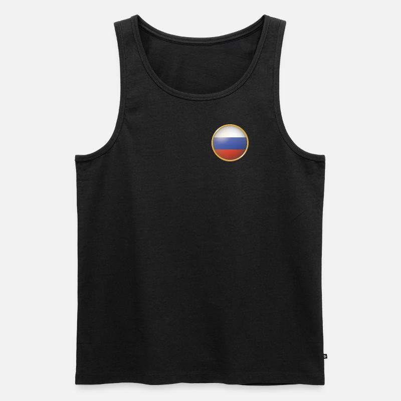 Russland Emblem - Männer Premium Bio Tank Top - Schwarz