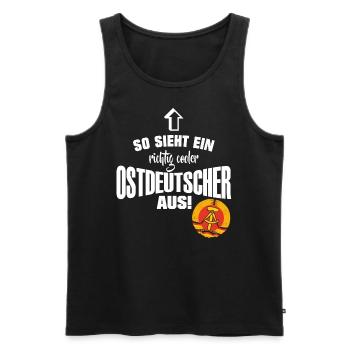 Cooler Ostdeutscher - Männer Premium Bio Tank Top - Schwarz - Vorne - Michal (187cm)