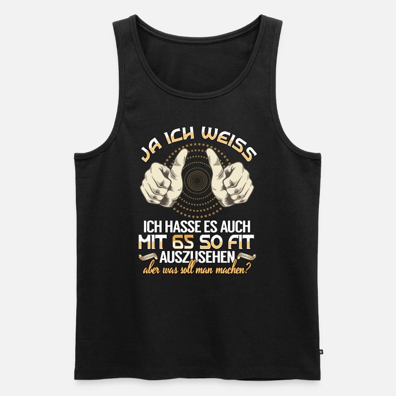 65. Geburtstag 65 Jahre Geburtstag Geschenkidee - Männer Premium Bio Tank Top - Schwarz