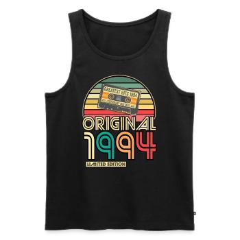 Cassette Tape Retro Vintage 1994 geboren Jahr 1994 - Männer Premium Bio Tank Top - Schwarz - Vorne - AI Model Male 178 light (178cm)