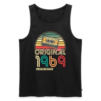Geburtstag 1969 Vintage 1969 geboren Jahr 196 - Männer Premium Bio Tank Top - Schwarz - Vorne - Michal (187cm)