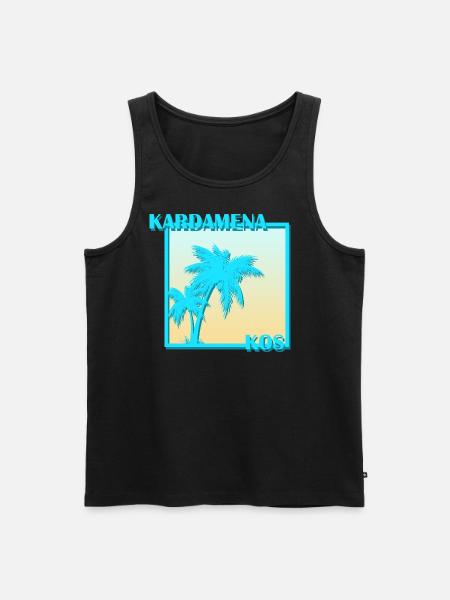 Kardamena Palms Kos - Men's Premium Organic Tank Top - black