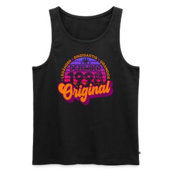 geboren Dezember 1998 Geburtstags Retro Design - Männer Premium Bio Tank Top - Schwarz - Vorne - AI Model Male 178 light (178cm)