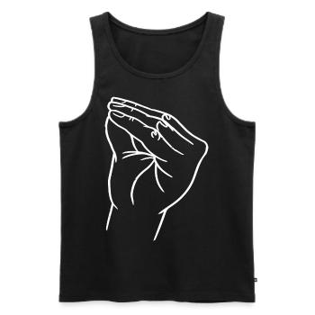 Italiener Vaffanculo Sizilien Tourist Reisen Italy - Männer Premium Bio Tank Top - Schwarz - Vorne - Michal (187cm)
