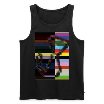 Robo Cat verschiedene Farben 7 - Männer Premium Bio Tank Top - Schwarz - Vorne - AI Model Male 178 light (178cm)