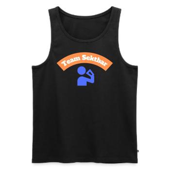 Team Sektbar - Männer Premium Bio Tank Top - Schwarz - Vorne - Michal (187cm)
