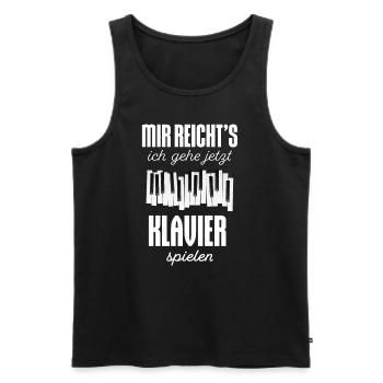 Keyboarder Pianist Piano Mir reichts Spruch - Männer Premium Bio Tank Top - Schwarz - Vorne - Michal (187cm)