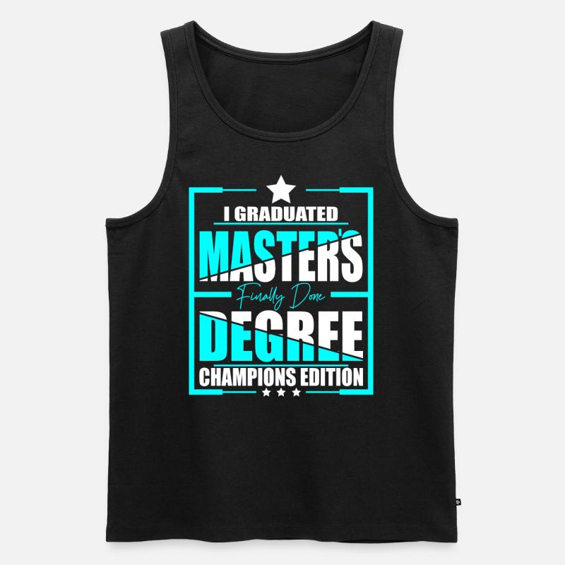Master`s Degree - Männer Premium Bio Tank Top - Schwarz