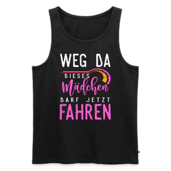 Weg Da Dieses Mädchen Darf Jetzt Fahren Führersche - Männer Premium Bio Tank Top - Schwarz - Vorne - Michal (187cm)