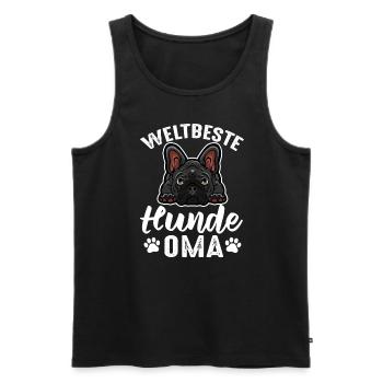 Weltbeste Hunde Oma Frauchen Hunde Spruch Geschenk - Männer Premium Bio Tank Top - Schwarz - Vorne - Michal (187cm)