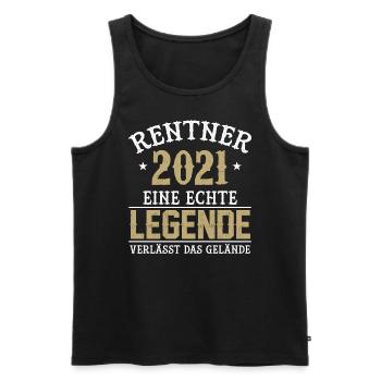 Rentner eine Legende verlässt das Gelände - Männer Premium Bio Tank Top - Schwarz - Vorne - Michal (187cm)