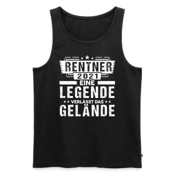Rentner eine Legende verlässt das Gelände - Männer Premium Bio Tank Top - Schwarz - Vorne - Michal (187cm)
