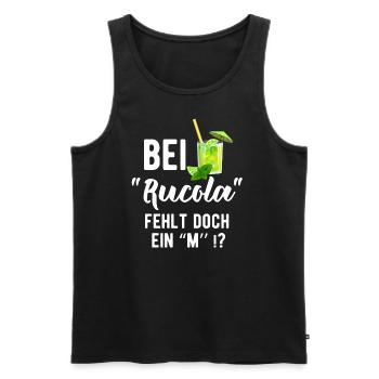 Rum Cola Party Alkohol Spruch Geschenk - Männer Premium Bio Tank Top - Schwarz - Vorne - Michal (187cm)