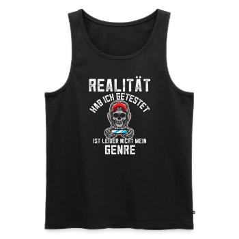 Gamer Controller Realität Genre VR Halloween - Männer Premium Bio Tank Top - Schwarz - Vorne - Michal (187cm)