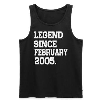 February vintage 2005 birthday gift - Men's Premium Organic Tank Top - black - Front - Michal (187cm)
