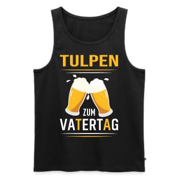 Tulpen zum Vatertag - Männer Premium Bio Tank Top - Schwarz - Vorne - Michal (187cm)
