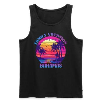 Vacances en famille Bahamas Vacances en bateau de croisière - Débardeur bio Premium Homme - noir - Devant - Michal (187cm)