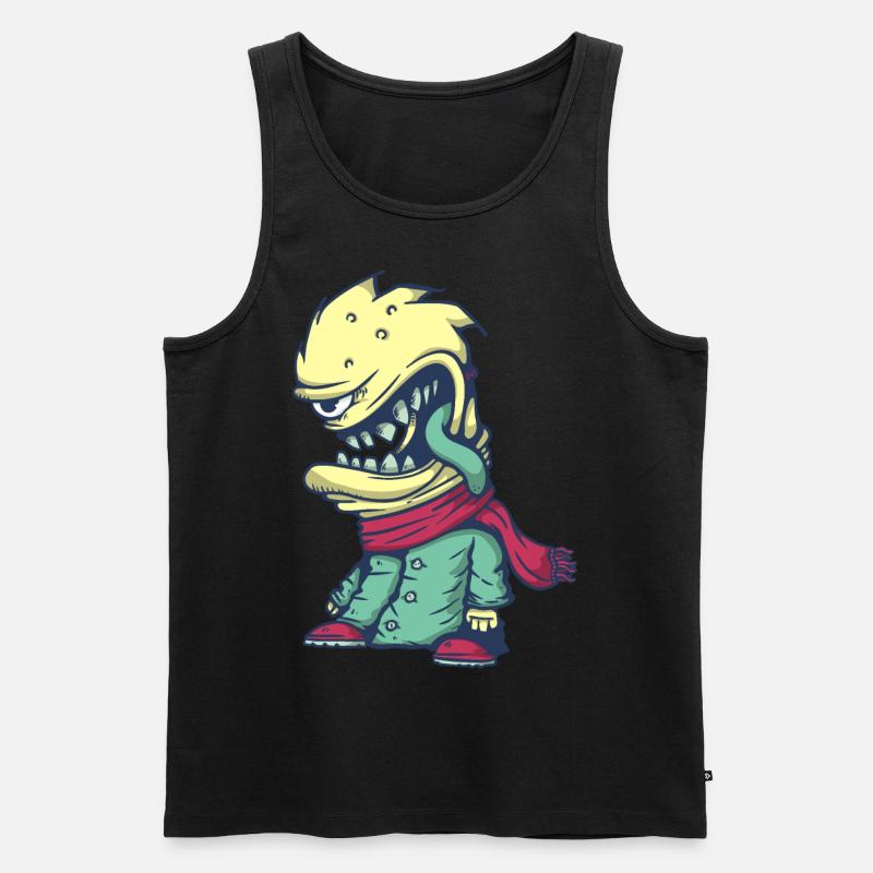 Monströser Charakter - Männer Premium Bio Tank Top - Schwarz