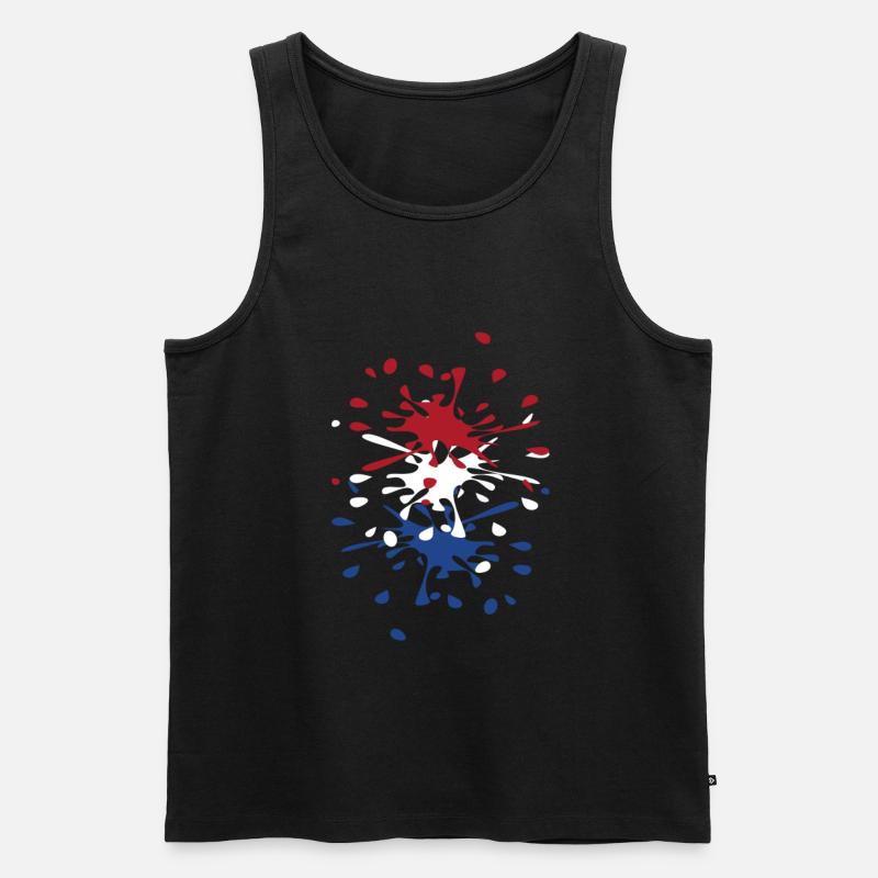 NL 2024 Pays-Bas Splash - Débardeur bio Premium Homme - noir