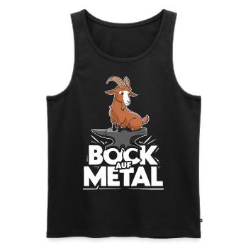 Bock auf Metal - Männer Premium Bio Tank Top - Schwarz - Vorne - Michal (187cm)