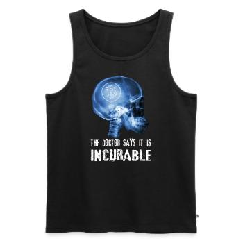 Bitcoin BTC The doctor says it is incurable - Männer Premium Bio Tank Top - Schwarz - Vorne - Michal (187cm)