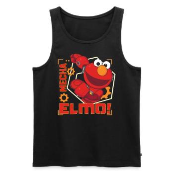 Mecha Builders Mecha Elmo - Men's Premium Organic Tank Top - black - Front - AI Model Male 178 light (178cm)