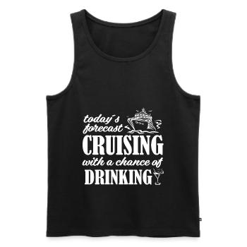 Cruising with a chance of Drinking Cruise - Men's Premium Organic Tank Top - black - Front - AI Model Male 178 light (178cm)